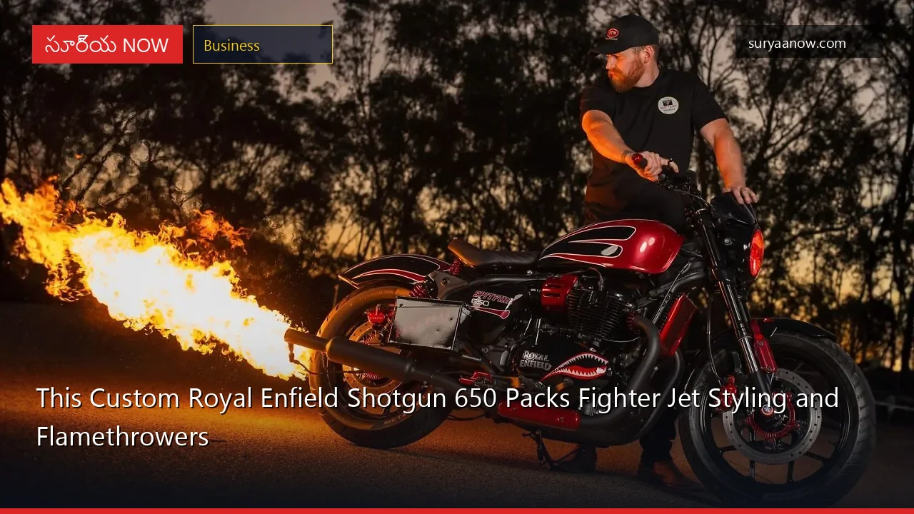 This Custom Royal Enfield Shotgun 650 Packs Fighter Jet Styling and Flamethrowers