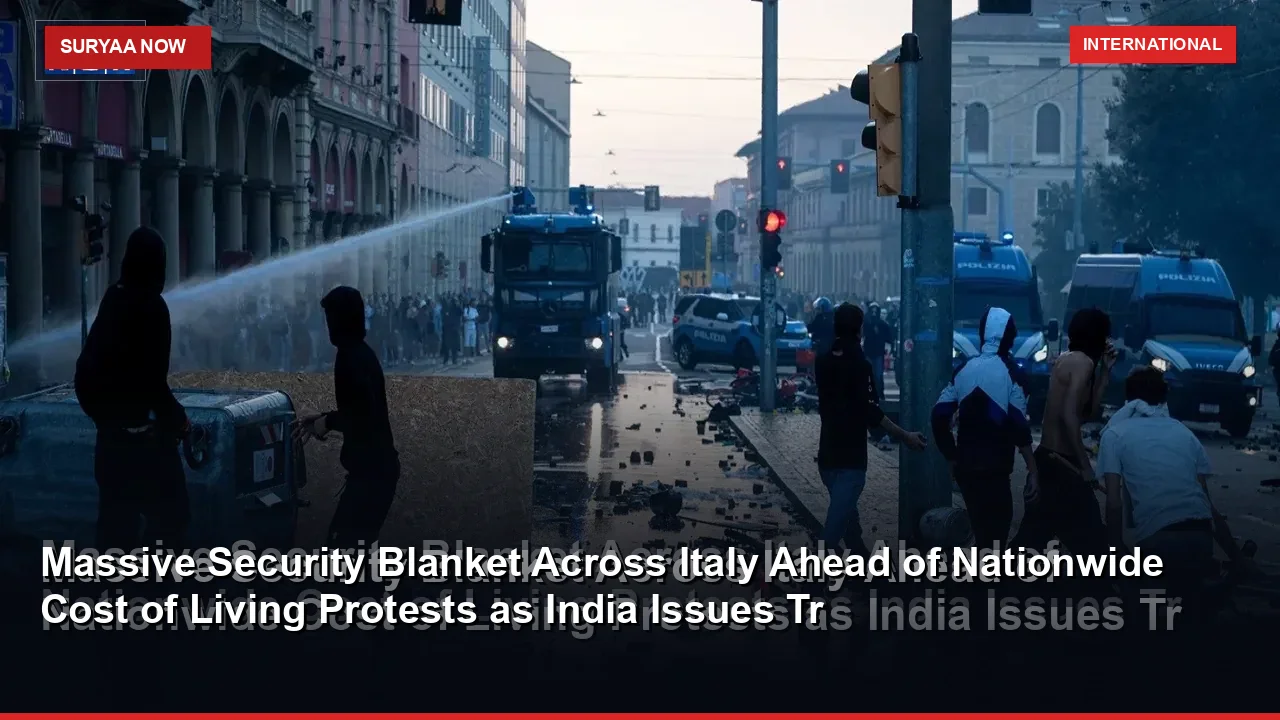 Massive Security Blanket Across Italy Ahead of Nationwide Cost of Living Protests as India Issues Tr