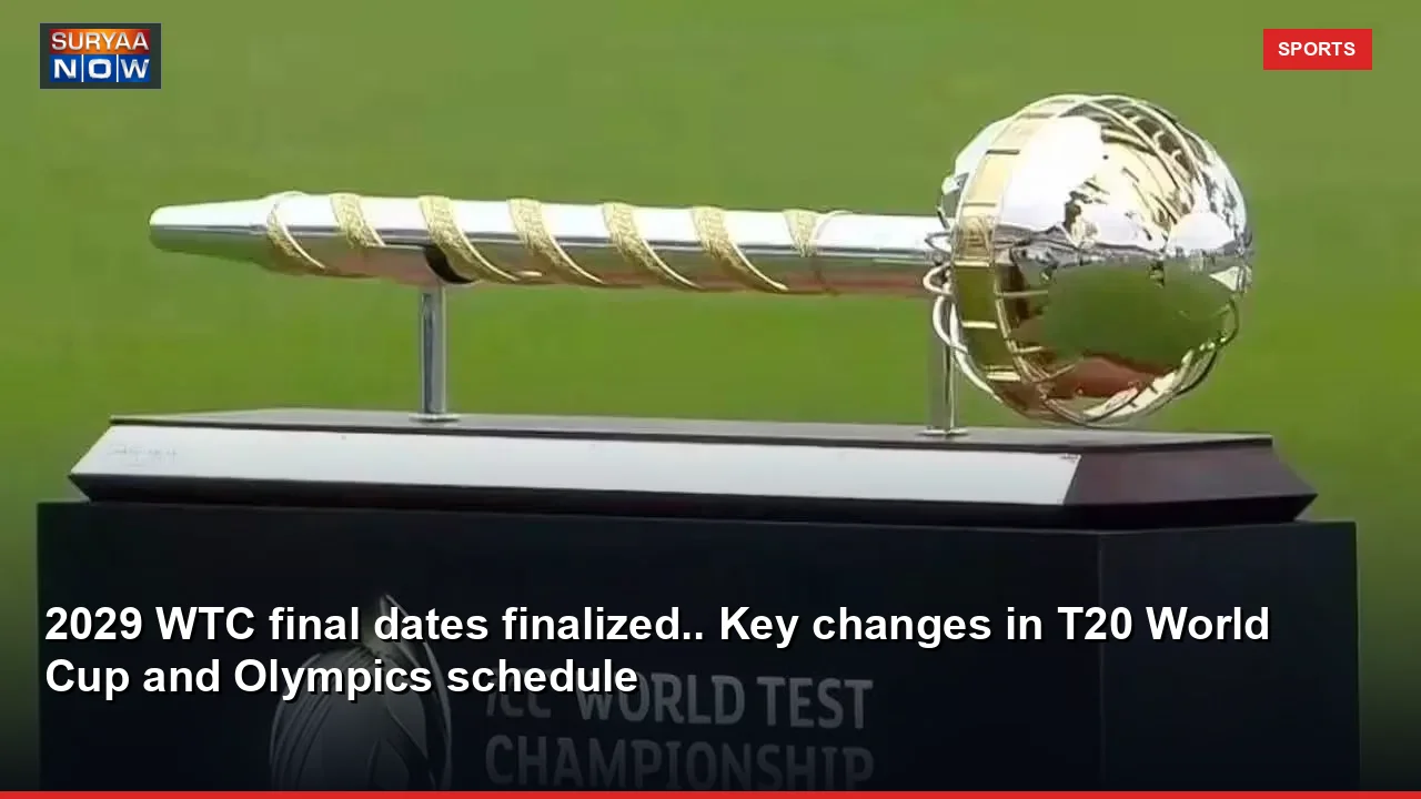 2029 WTC final dates finalized.. Key changes in T20 World Cup and Olympics schedule