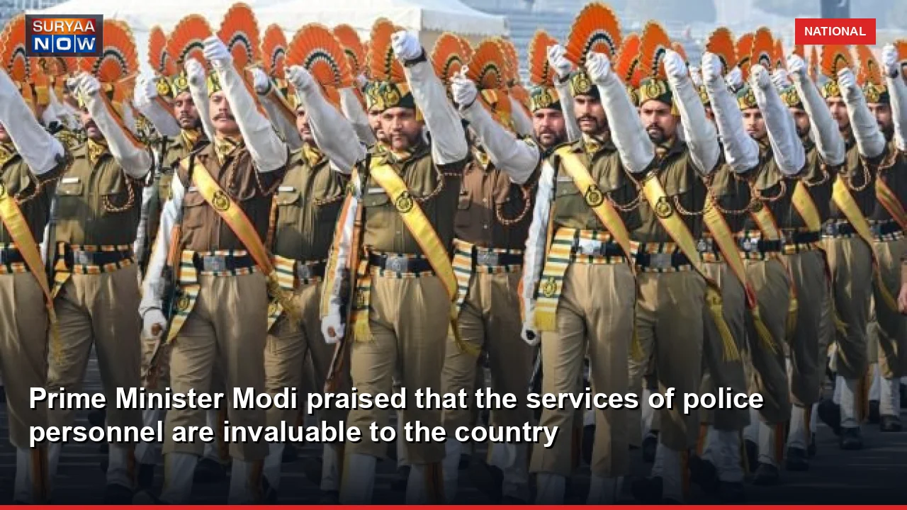 Prime Minister Modi praised that the services of police personnel are invaluable to the country