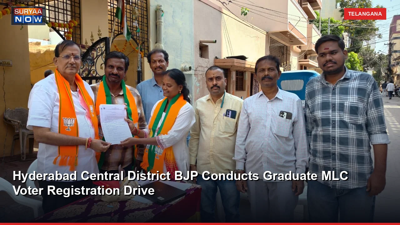 Hyderabad Central District BJP Conducts Graduate MLC Voter Registration Drive