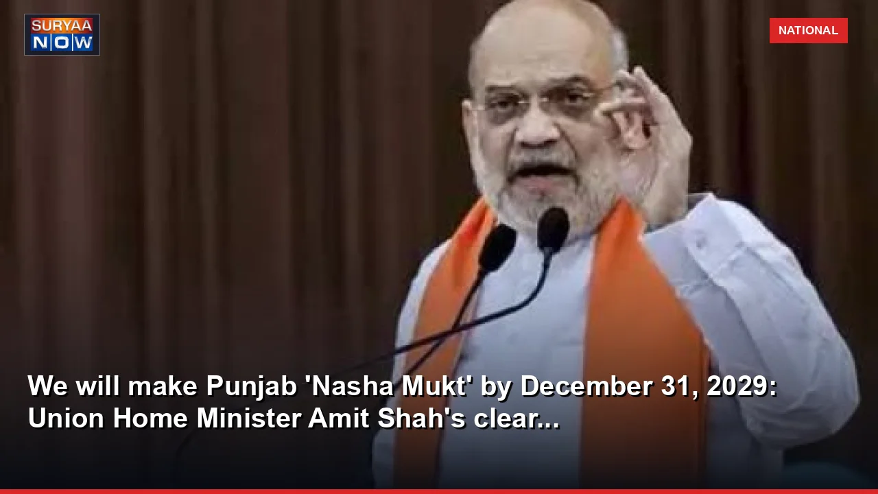 We will make Punjab 'Nasha Mukt' by December 31, 2029: Union Home Minister Amit Shah's clear...