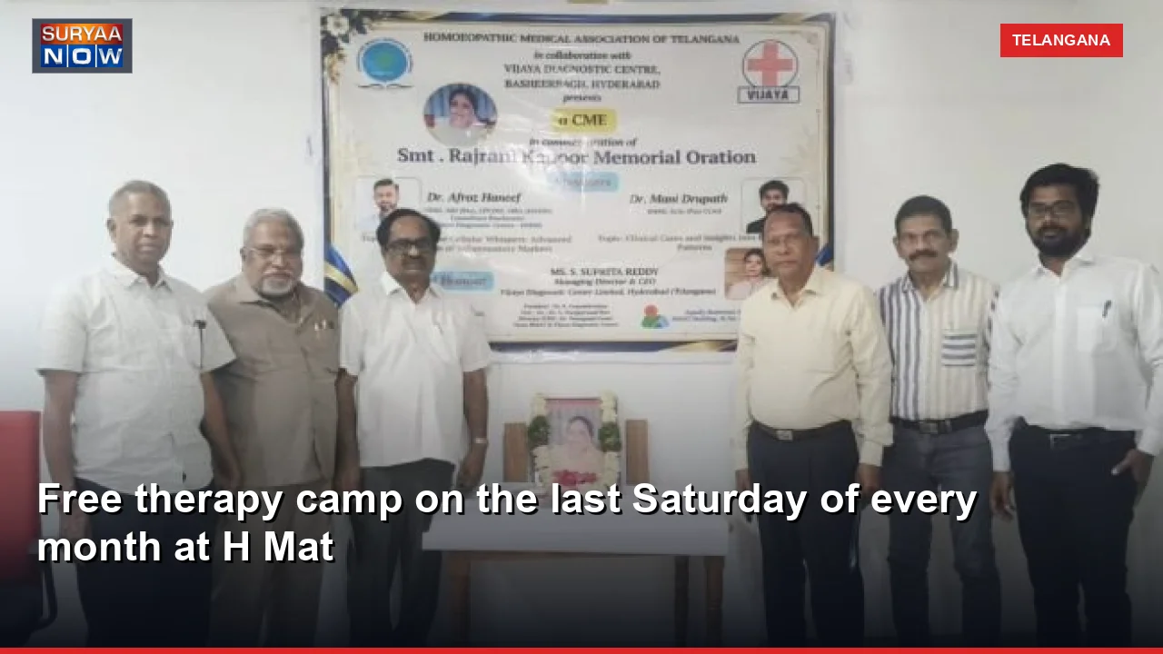 Free therapy camp on the last Saturday of every month at H Mat