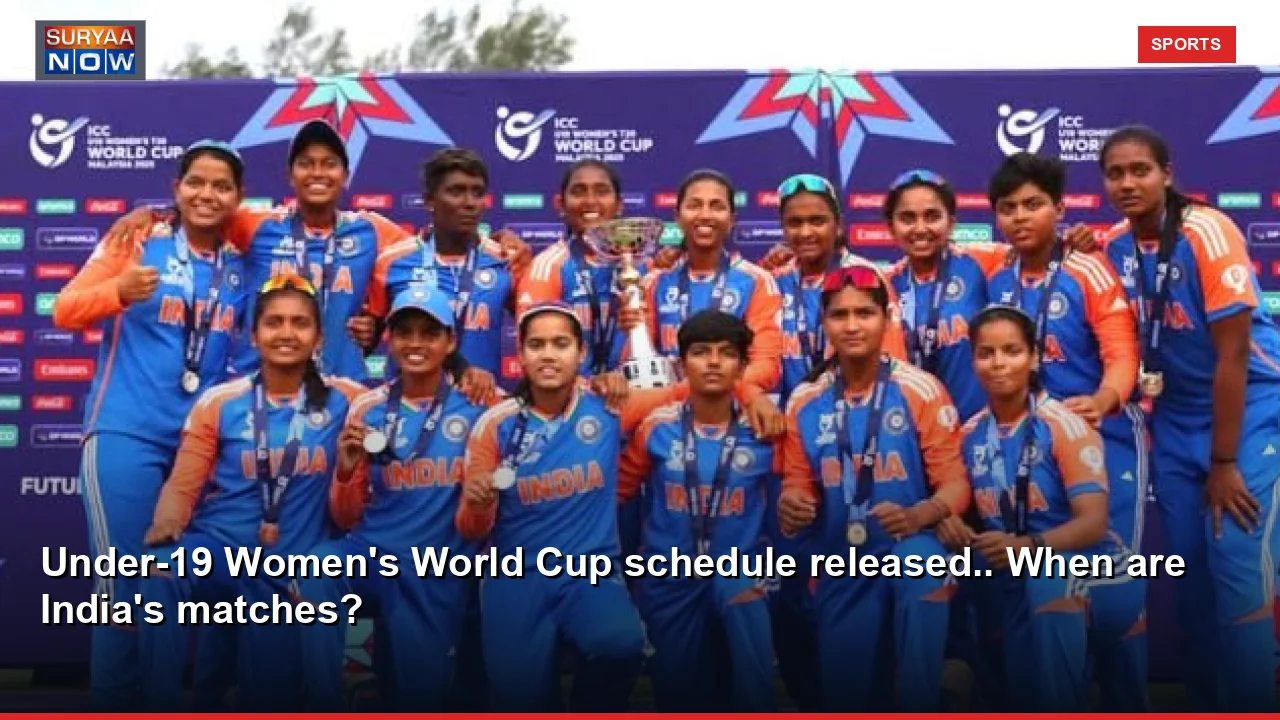 Under-19 Women's World Cup schedule released.. When are India's matches?