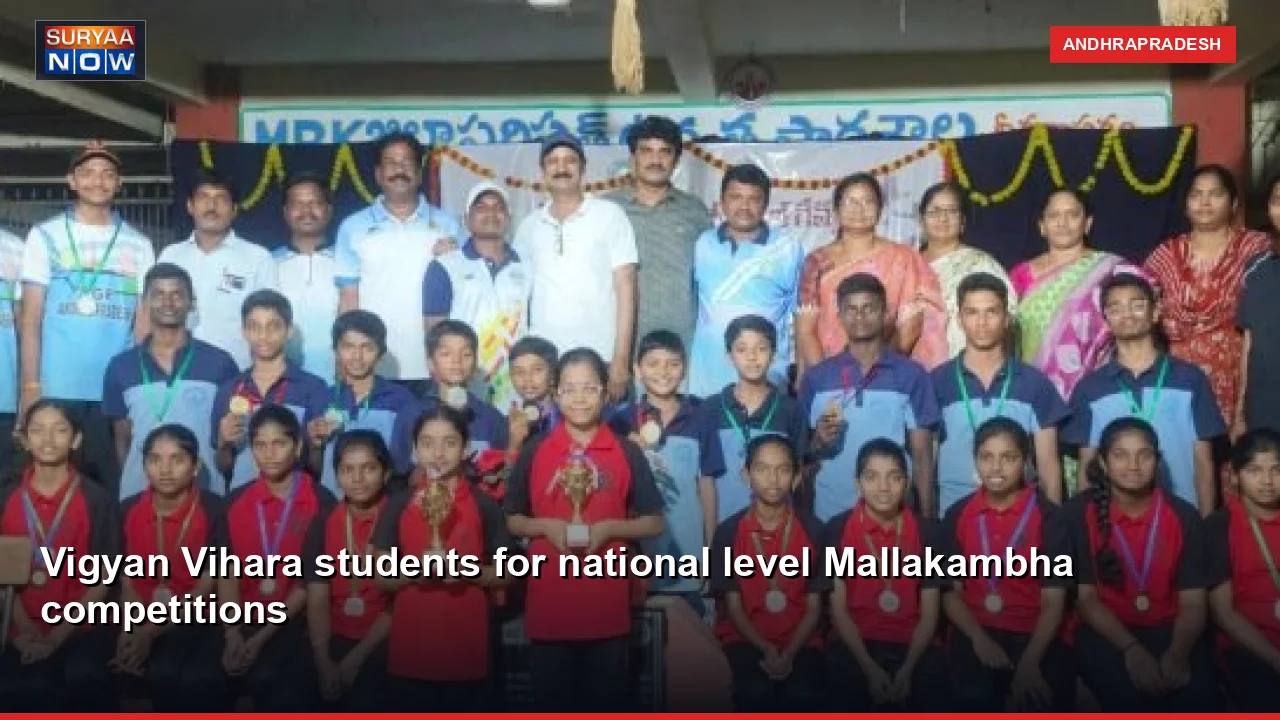 Vigyan Vihara students for national level Mallakambha competitions