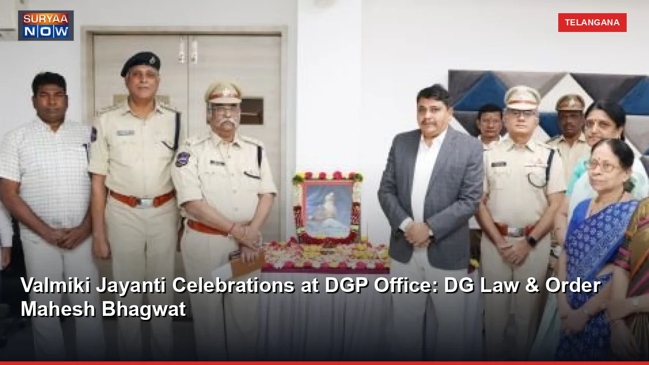 Valmiki Jayanti Celebrations at DGP Office: DG Law & Order Mahesh Bhagwat