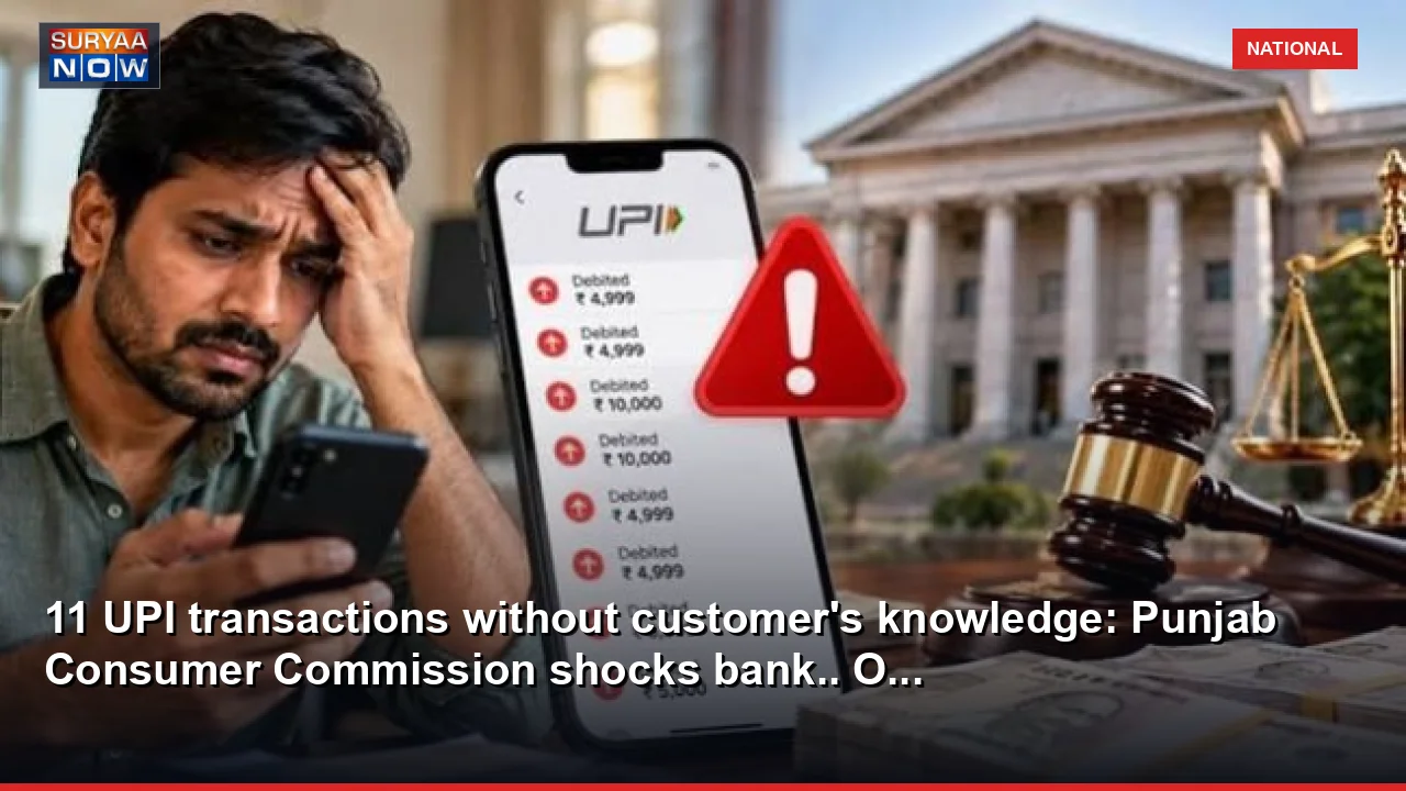 11 UPI transactions without customer's knowledge: Punjab Consumer Commission shocks bank.. O...