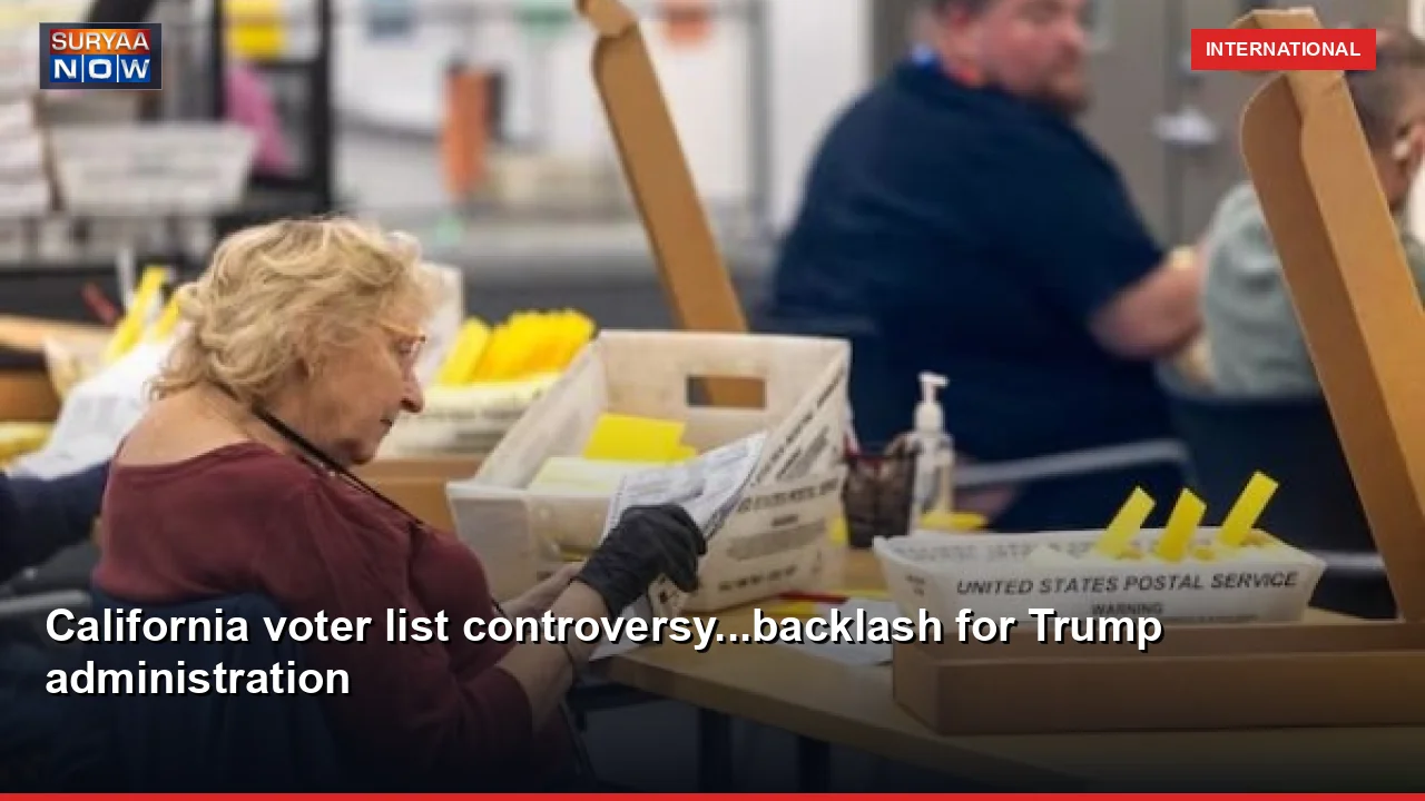 California voter list controversy...backlash for Trump administration