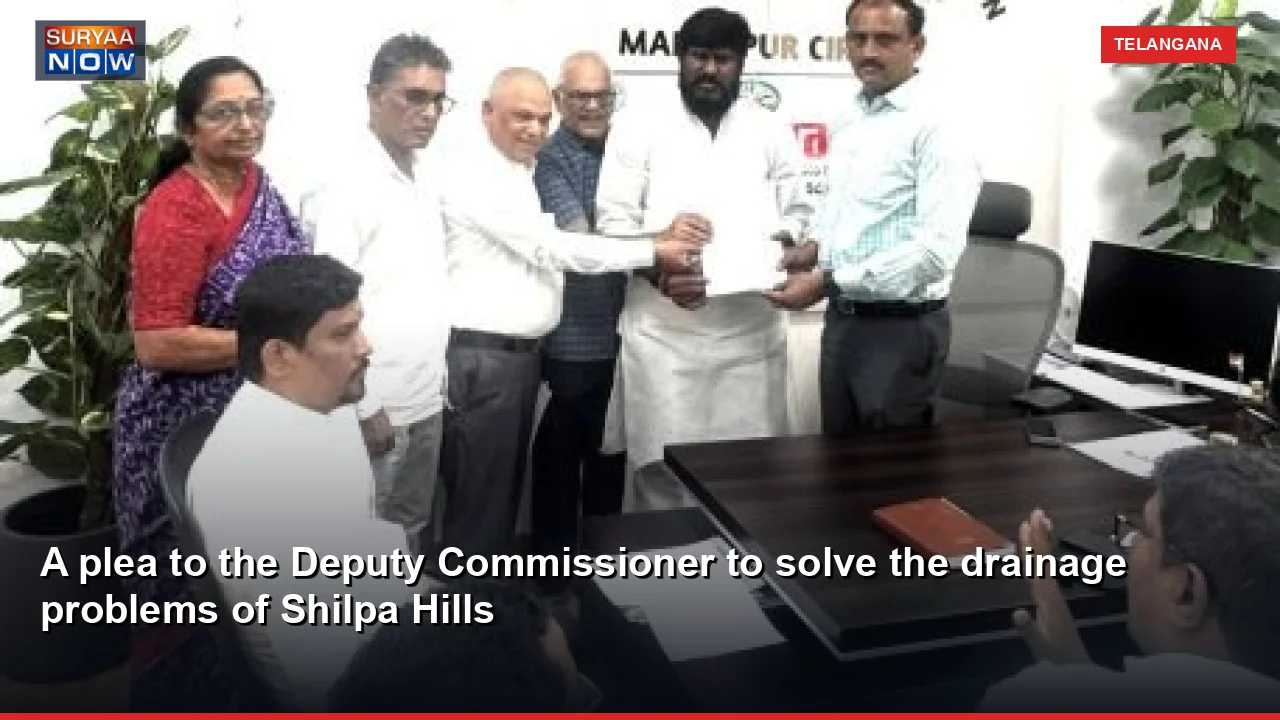 A plea to the Deputy Commissioner to solve the drainage problems of Shilpa Hills
