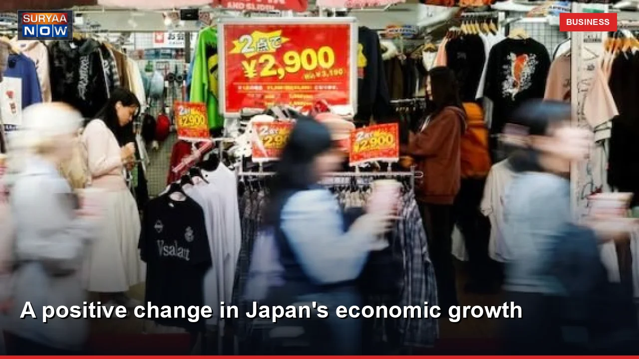 A positive change in Japan's economic growth