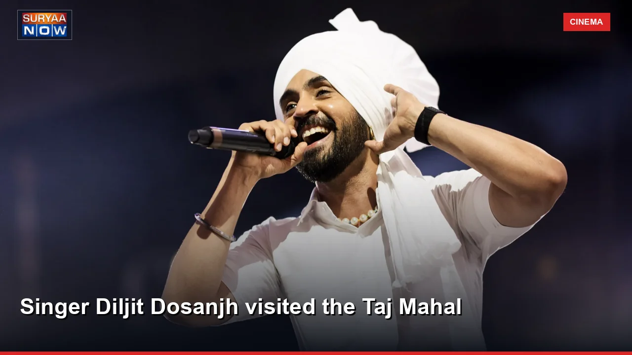 Singer Diljit Dosanjh visited the Taj Mahal