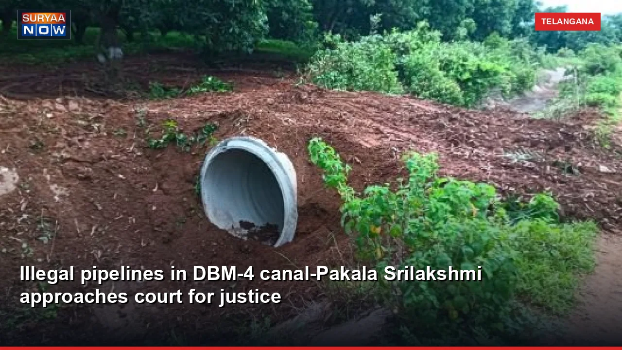 Illegal pipelines in DBM-4 canal-Pakala Srilakshmi approaches court for justice