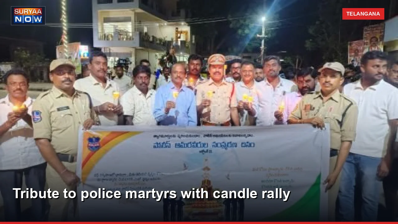 Tribute to police martyrs with candle rally