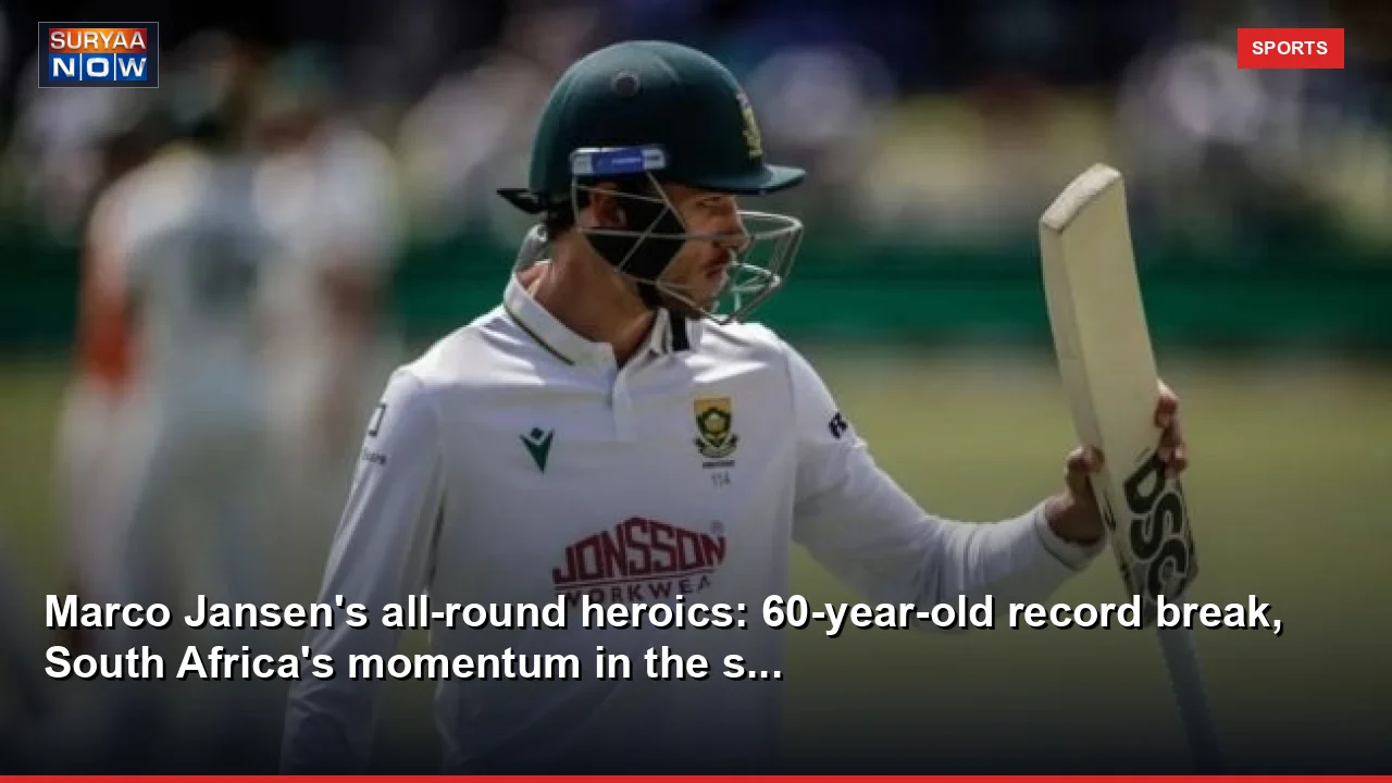 Marco Jansen's all-round heroics: 60-year-old record break, South Africa's momentum in the s...