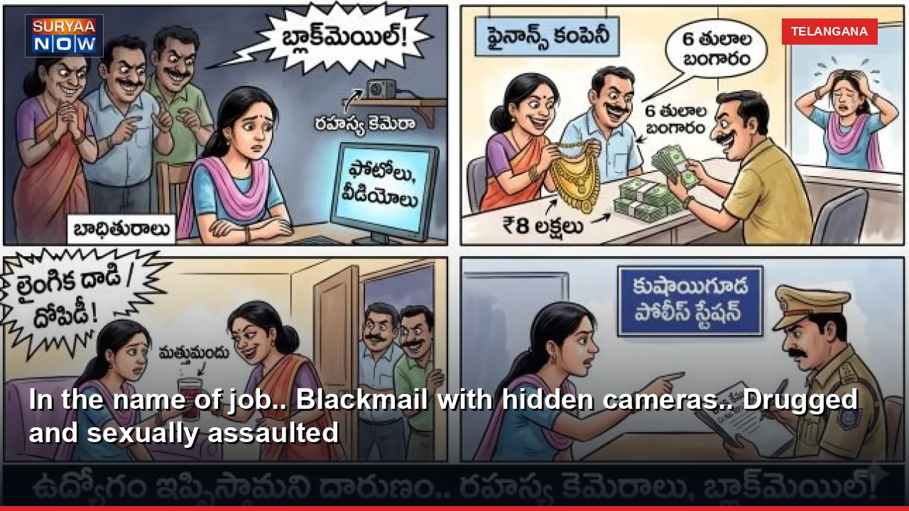 In the name of job.. Blackmail with hidden cameras.. Drugged and sexually assaulted