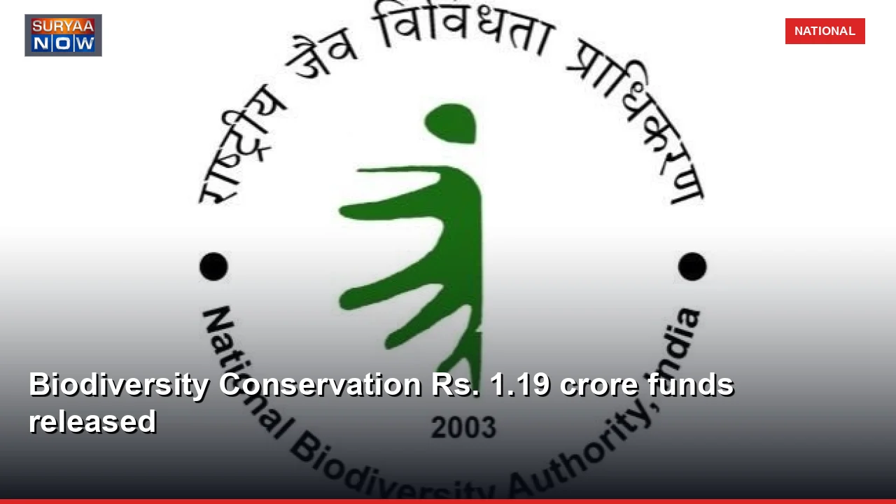 Biodiversity Conservation Rs. 1.19 crore funds released