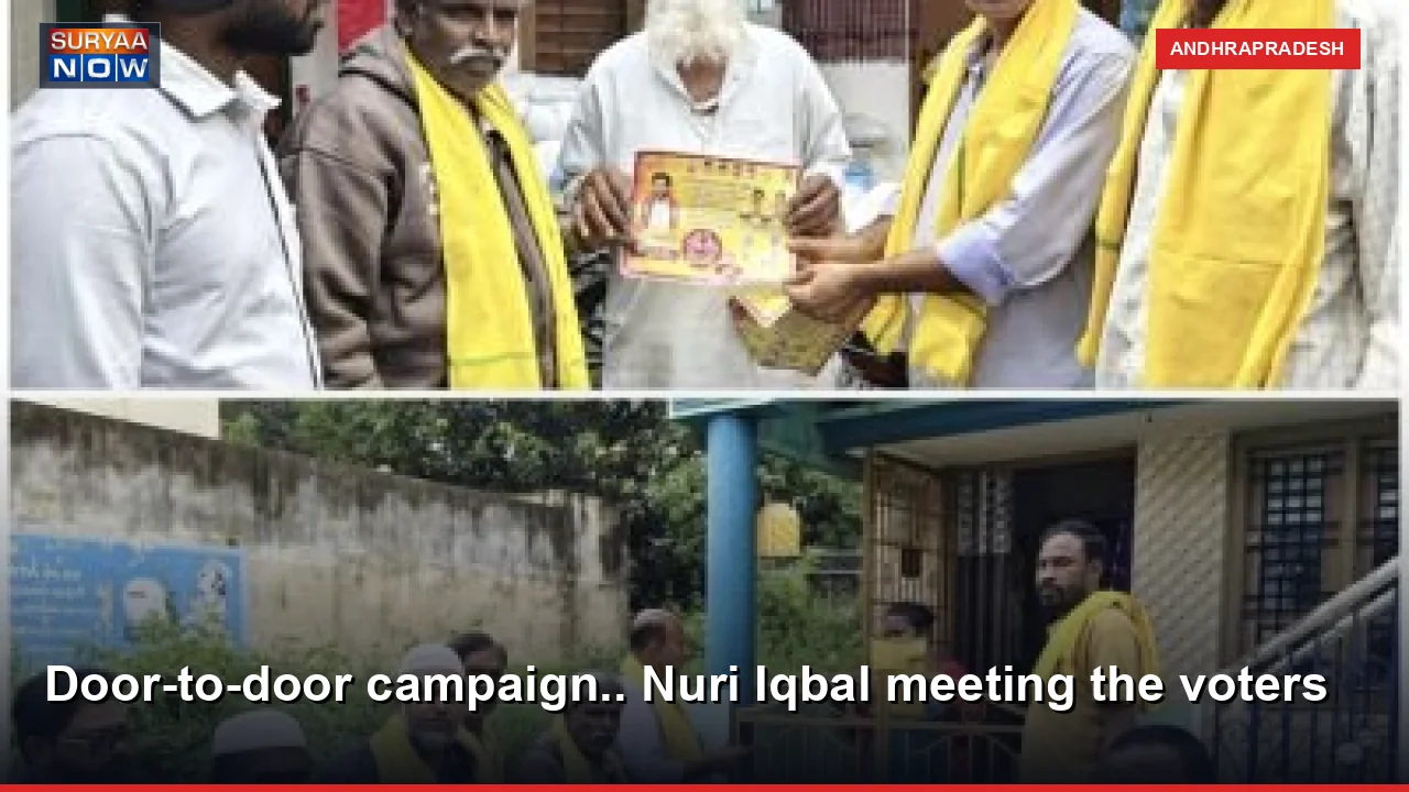 Door-to-door campaign.. Nuri Iqbal meeting the voters