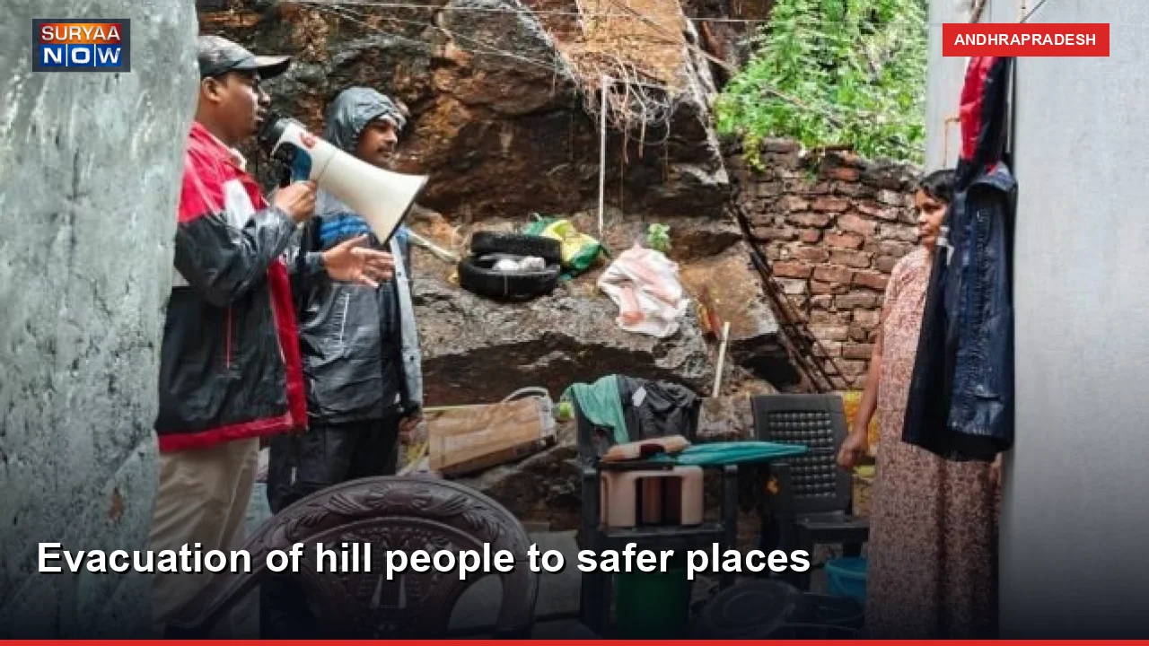 Evacuation of hill people to safer places