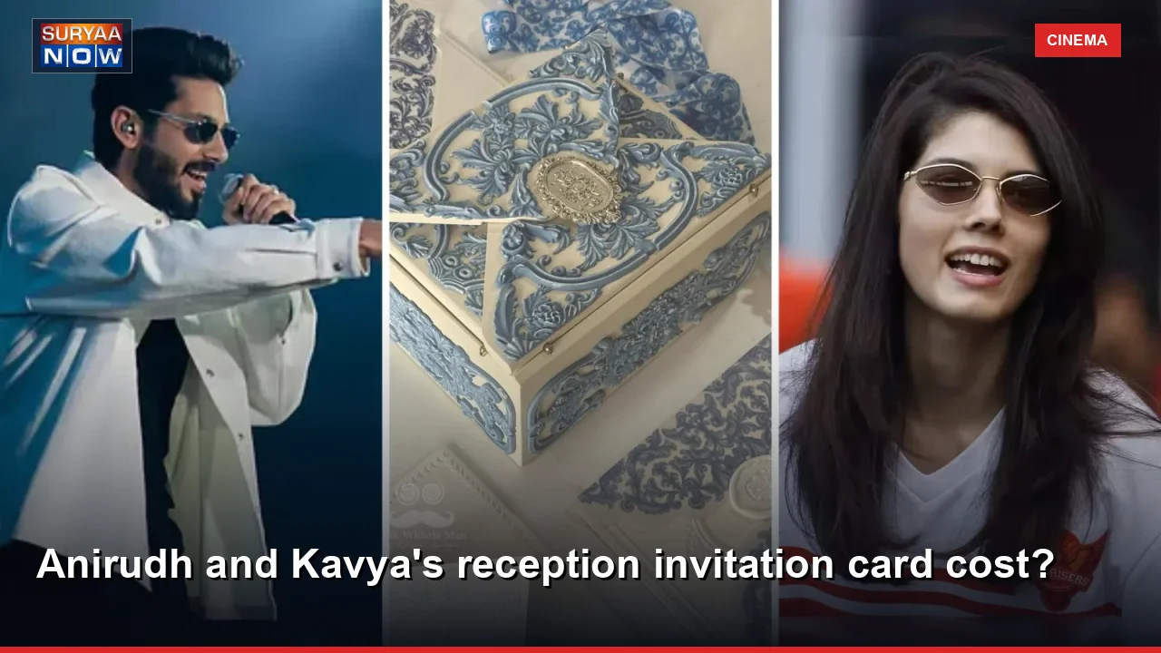Anirudh and Kavya's reception invitation card cost?