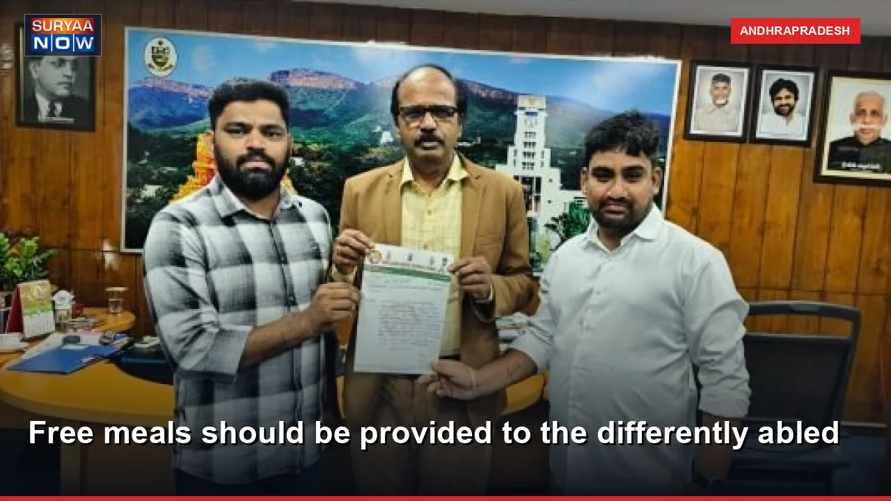 Free meals should be provided to the differently abled