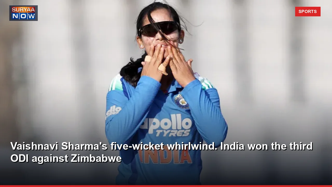 Vaishnavi Sharma's five-wicket whirlwind. India won the third ODI against Zimbabwe