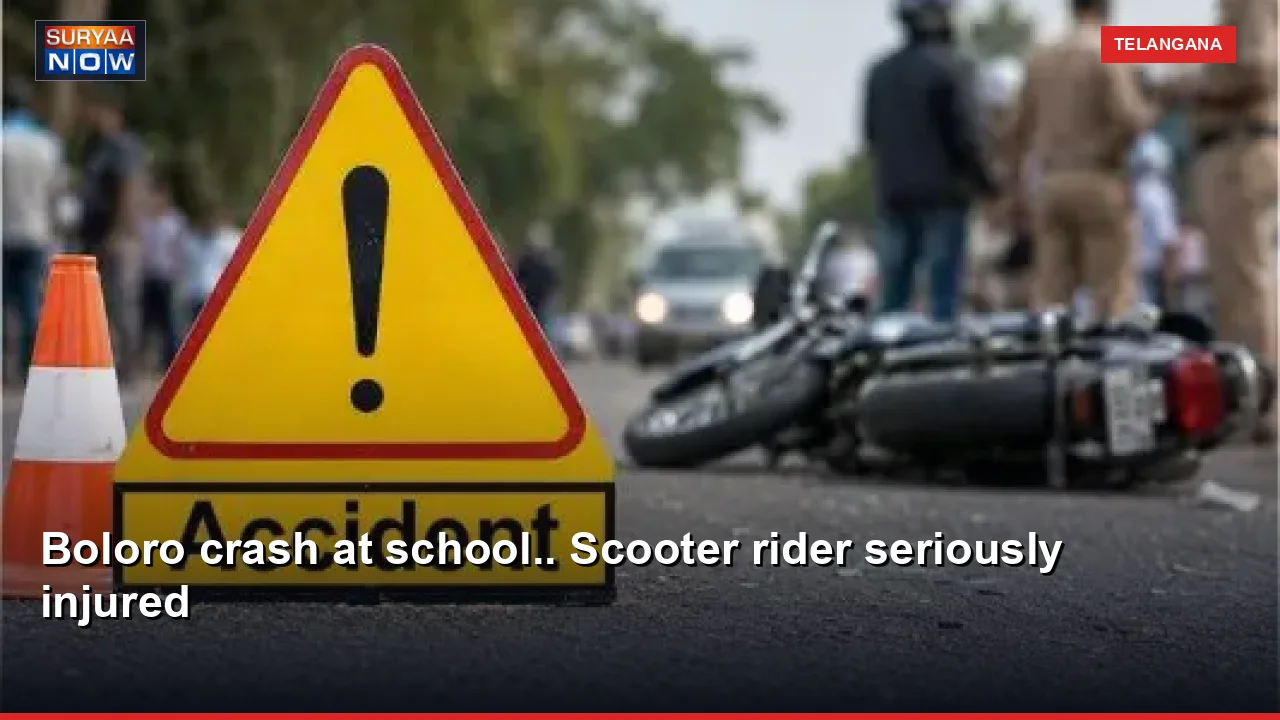 Boloro crash at school.. Scooter rider seriously injured