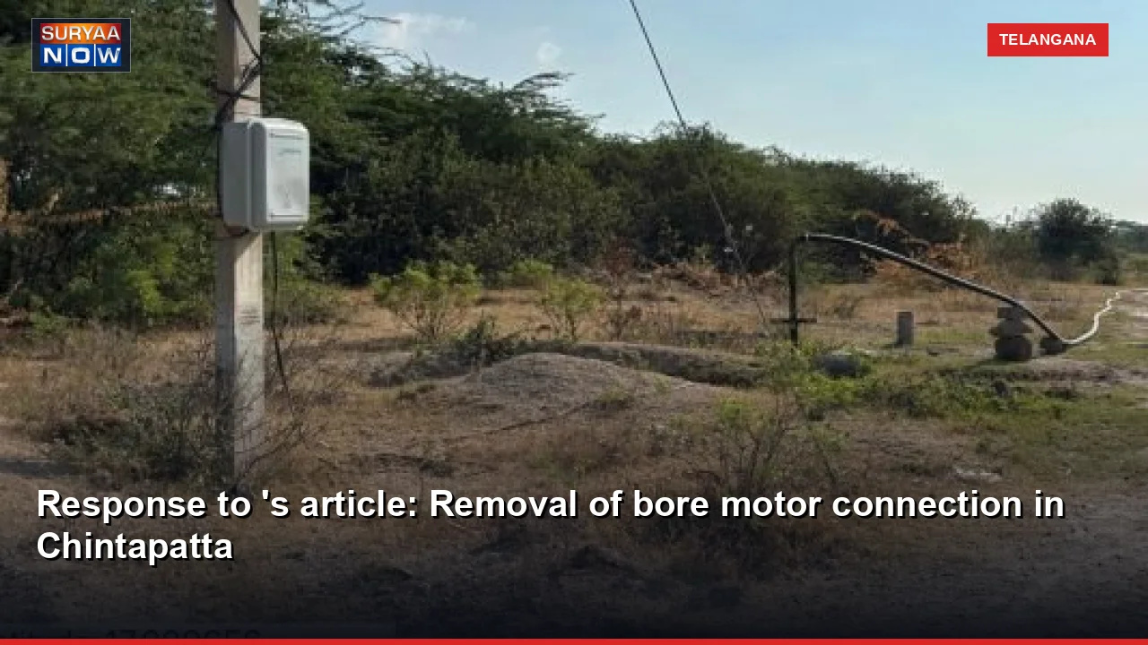 Response to 's article: Removal of bore motor connection in Chintapatta