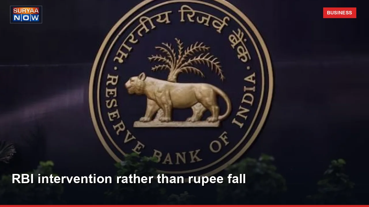 RBI intervention rather than rupee fall