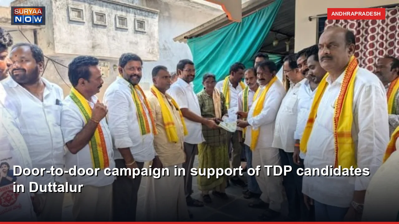 Door-to-door campaign in support of TDP candidates in Duttalur