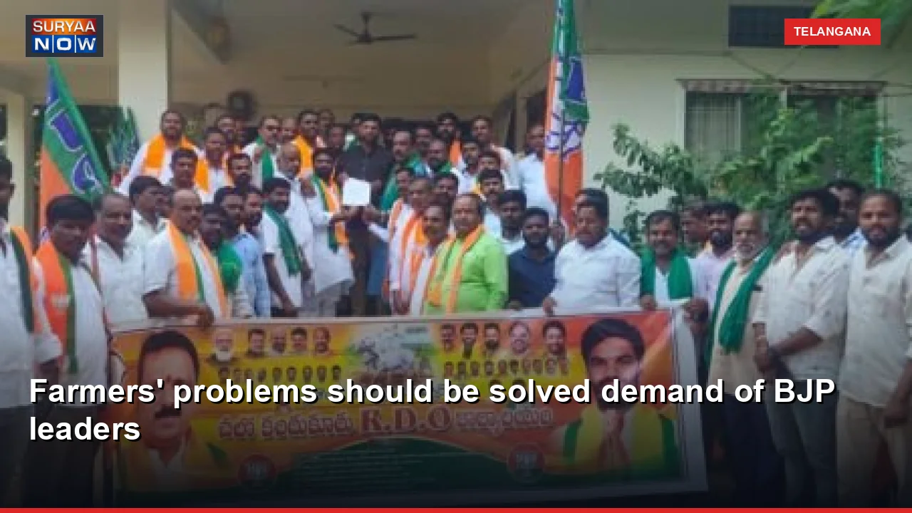 Farmers' problems should be solved demand of BJP leaders