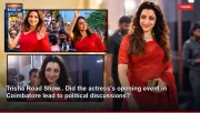 Trisha Road Show.. Did the actress's opening event in Coimbatore lead to political discussions?