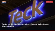 Workers strike begins at tech firm Highland Valley Copper Mine in Canada
