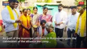 As part of the municipal elections in Kalyanadurgam, the candidates of the alliance are camp...