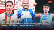 Unprecedented success of Indian athletes in Asian Para Games.. Harvest of 27 medals in one day
