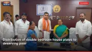 Distribution of double bedroom house plates to deserving poor