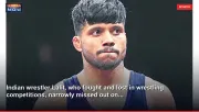 Indian wrestler Lalit, who fought and lost in wrestling competitions, narrowly missed out on...