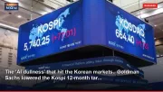 The 'AI dullness' that hit the Korean markets.. Goldman Sachs lowered the Kospi 12-month tar...