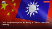 Taipei vehemently rejected the display of Taiwan's unification ceremony