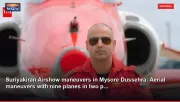 Suriyakiran Airshow maneuvers in Mysore Dussehra: Aerial maneuvers with nine planes in two p...