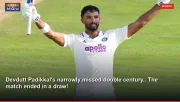 Devdutt Padikkal's narrowly missed double century.. The match ended in a draw!