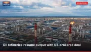 Oil refineries resume output with US-brokered deal
