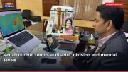 Arnab control rooms at district, division and mandal levels