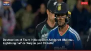 Destruction of Team India opener Abhishek Sharma.. Lightning half century in just 15 balls!