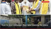 Door-to-door campaign.. Nuri Iqbal meeting the voters