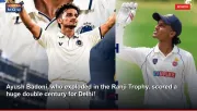 Ayush Badoni, who exploded in the Ranji Trophy, scored a huge double century for Delhi!