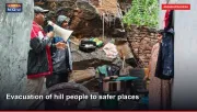Evacuation of hill people to safer places