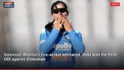 Vaishnavi Sharma's five-wicket whirlwind. India won the third ODI against Zimbabwe