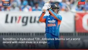 Sensation in Hyderabad T20.. Abhishek Sharma set a world record with most sixes in a single ...