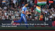 Team India's star pacer Arshdeep Singh is one step away from a rare record