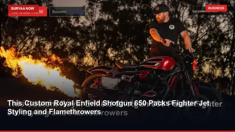 This Custom Royal Enfield Shotgun 650 Packs Fighter Jet Styling and Flamethrowers
